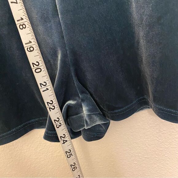 WEISSMAN Dance Costume velvet teal leotard custom rhinestone Chains 14912 LC - Picture 5 of 10